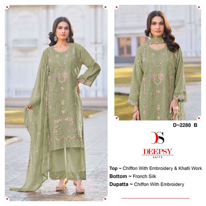 D 2280 Deepsy Chiffon Pakistani Salwar Suits Manufacturer India