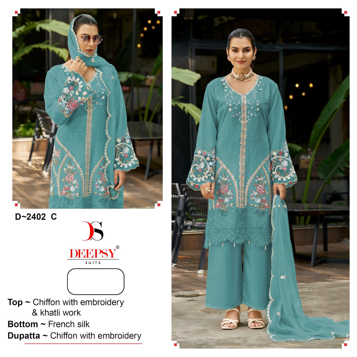 D 2402 Deepsy Chiffon Pakistani Salwar Suits Manufacturer