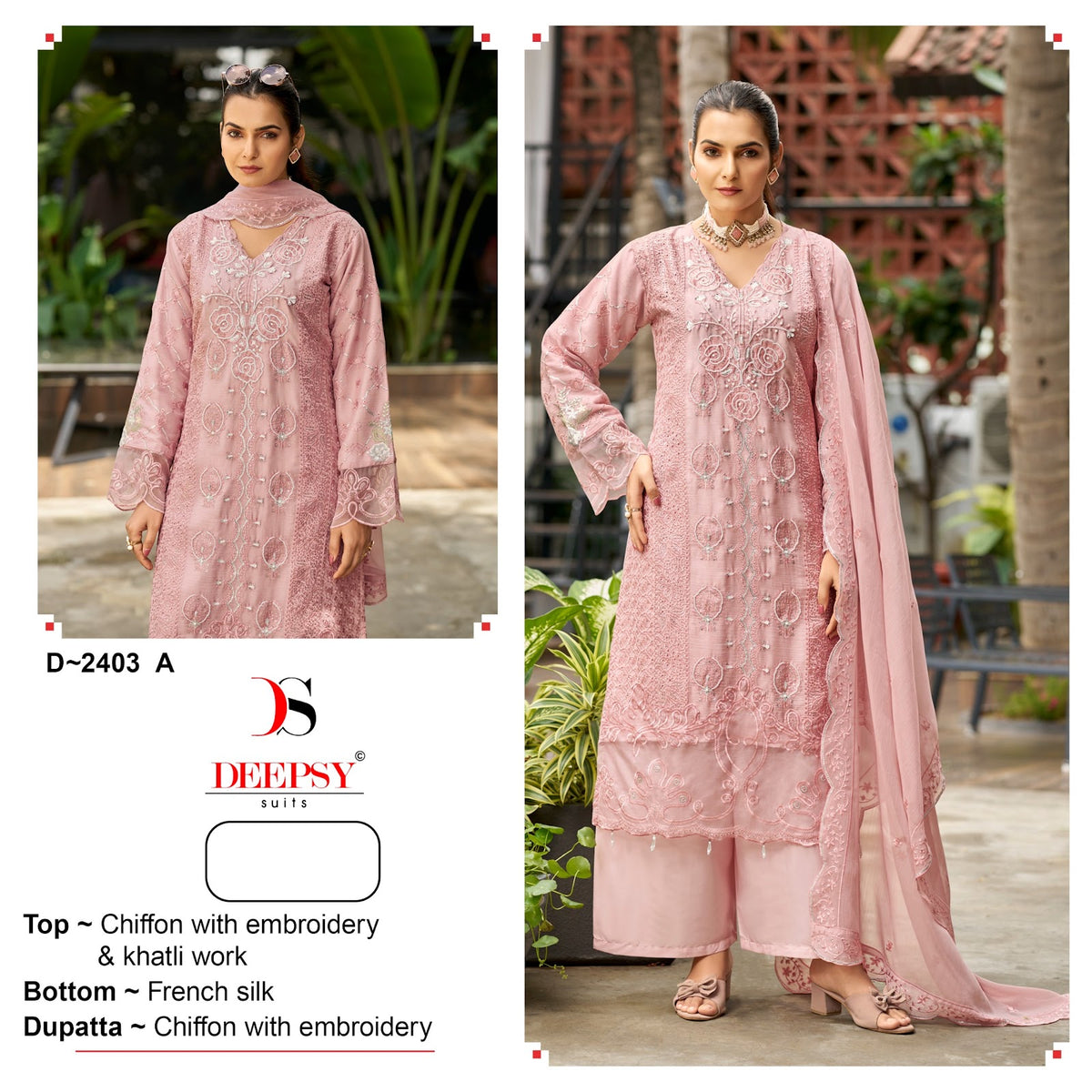 D 2403 Deepsy Chiffon Pakistani Salwar Suits Wholesaler Gujarat