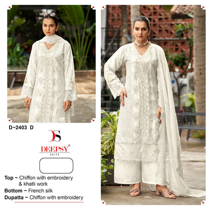 D 2403 Deepsy Chiffon Pakistani Salwar Suits Wholesaler Gujarat