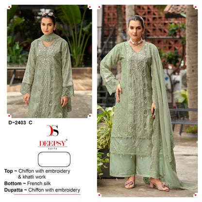 D 2403 Deepsy Chiffon Pakistani Salwar Suits Wholesaler Gujarat
