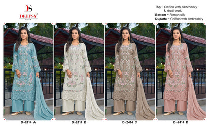 D 2414 Deepsy Chiffon Pakistani Salwar Suits Exporter Gujarat