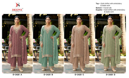D 2420 Deepsy Chiffon Pakistani Salwar Suits Wholesale Price