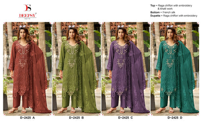 D 2425 Deepsy Chiffon Pakistani Salwar Suits Exporter India