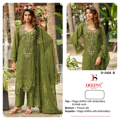 D 2425 Deepsy Chiffon Pakistani Salwar Suits Exporter India
