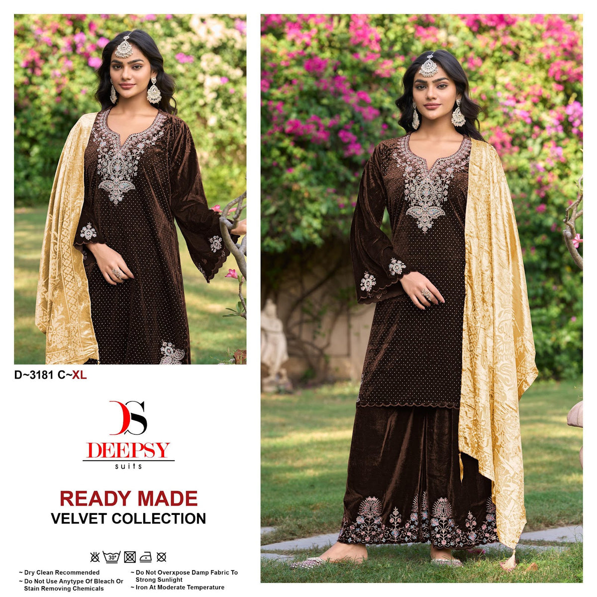 D 3181 Deepsy Readymade Velvet Suits Wholesaler Ahmedabad