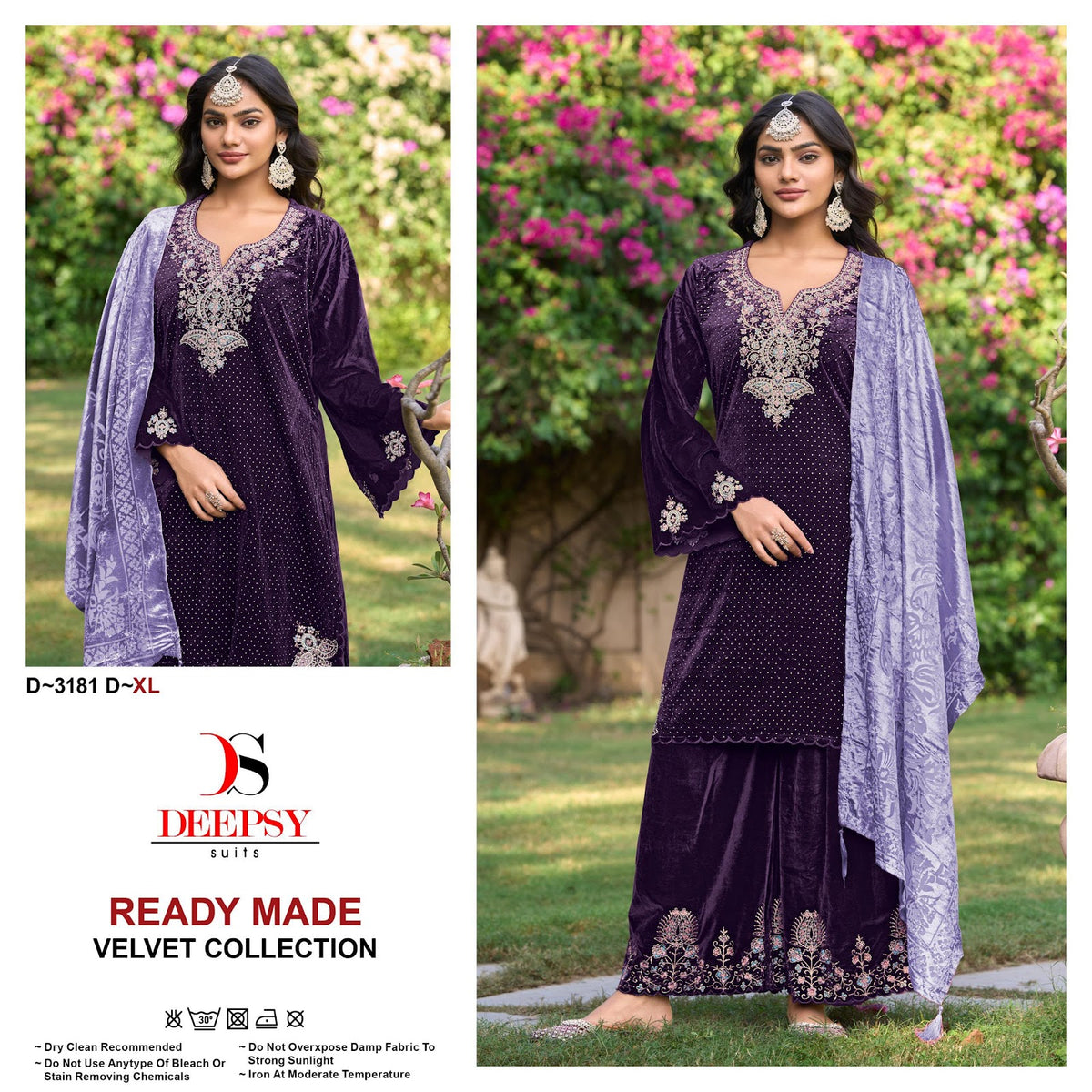 D 3181 Deepsy Readymade Velvet Suits Wholesaler Ahmedabad