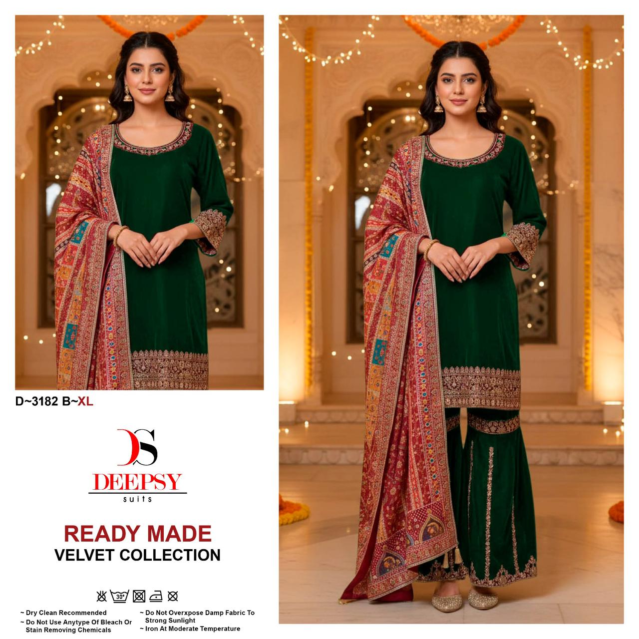 D 3182 Deepsy Readymade Velvet Suits Wholesaler Ahmedabad