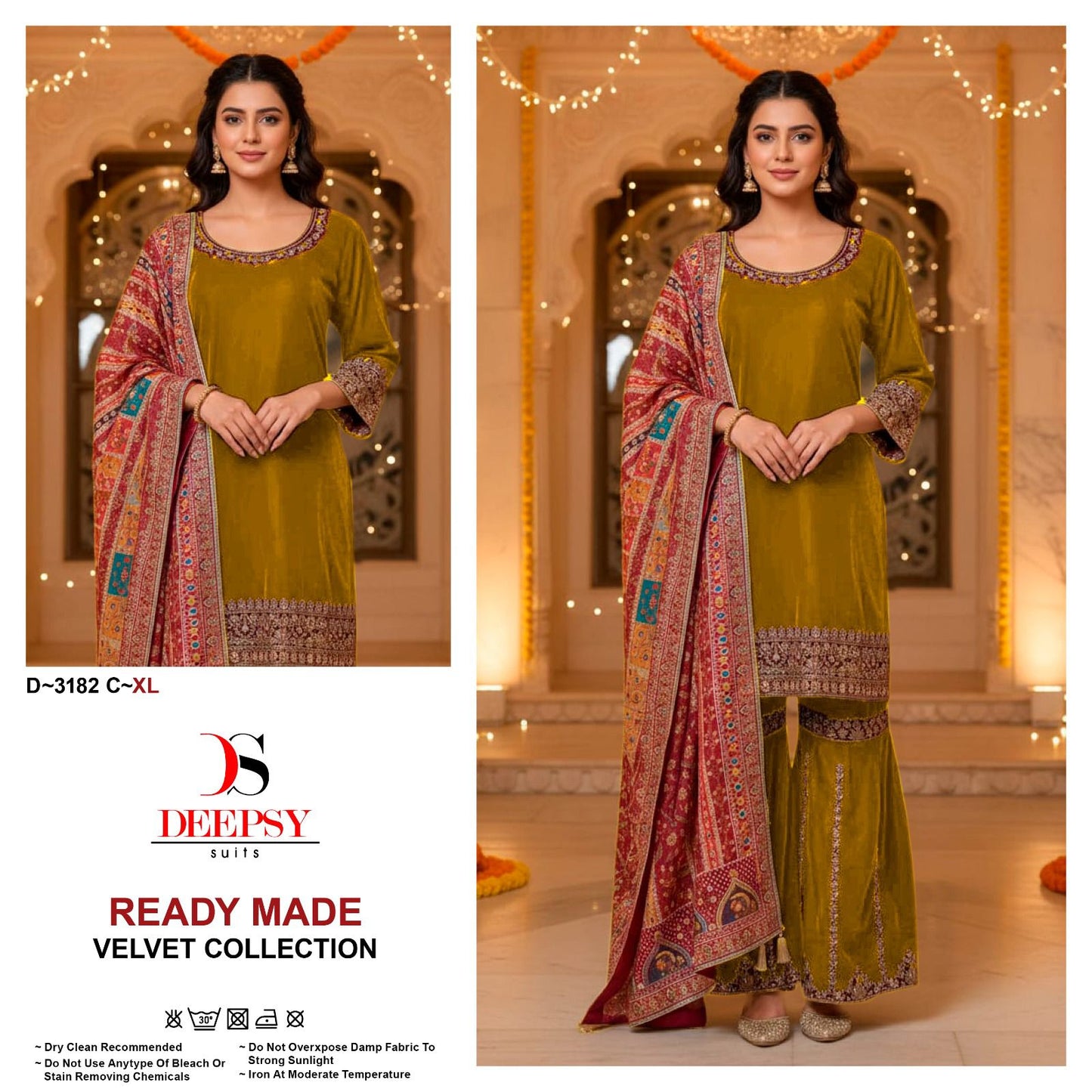 D 3182 Deepsy Readymade Velvet Suits Wholesaler Ahmedabad