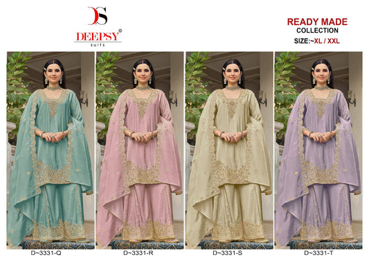 D 3331 Qrst Deepsy Tissue Silk Pakistani Readymade Suits Wholesale