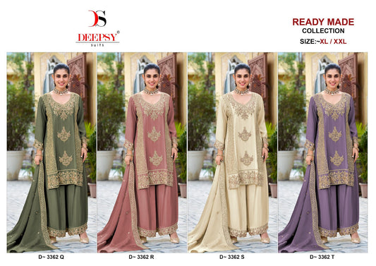 D 3362 Qrst Deepsy Tissue Silk Pakistani Readymade Suits Supplier India