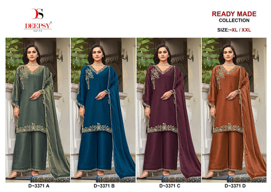 D 3371 Deepsy Moss Pakistani Readymade Suits Wholesale Rate