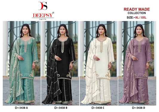 D 3438 Deepsy Satin Pakistani Readymade Suits Wholesaler India