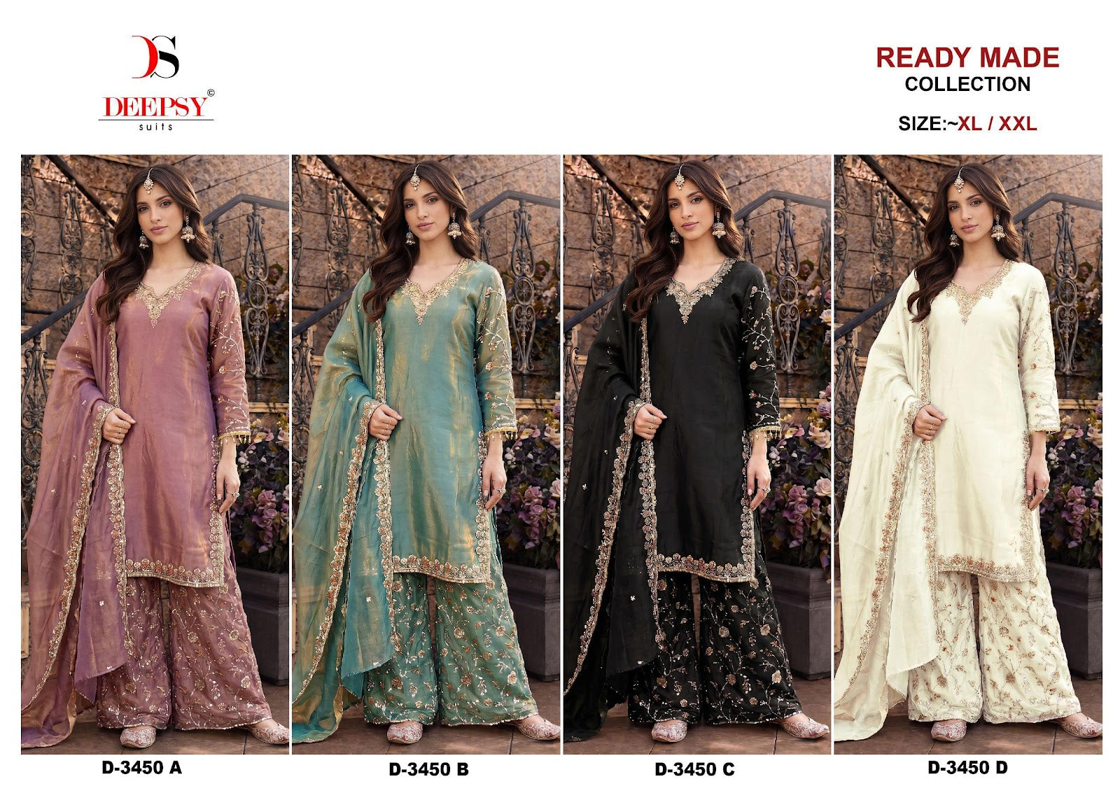 D 3450 Deepsy Fandy Pakistani Readymade Suits Exporter Ahmedabad