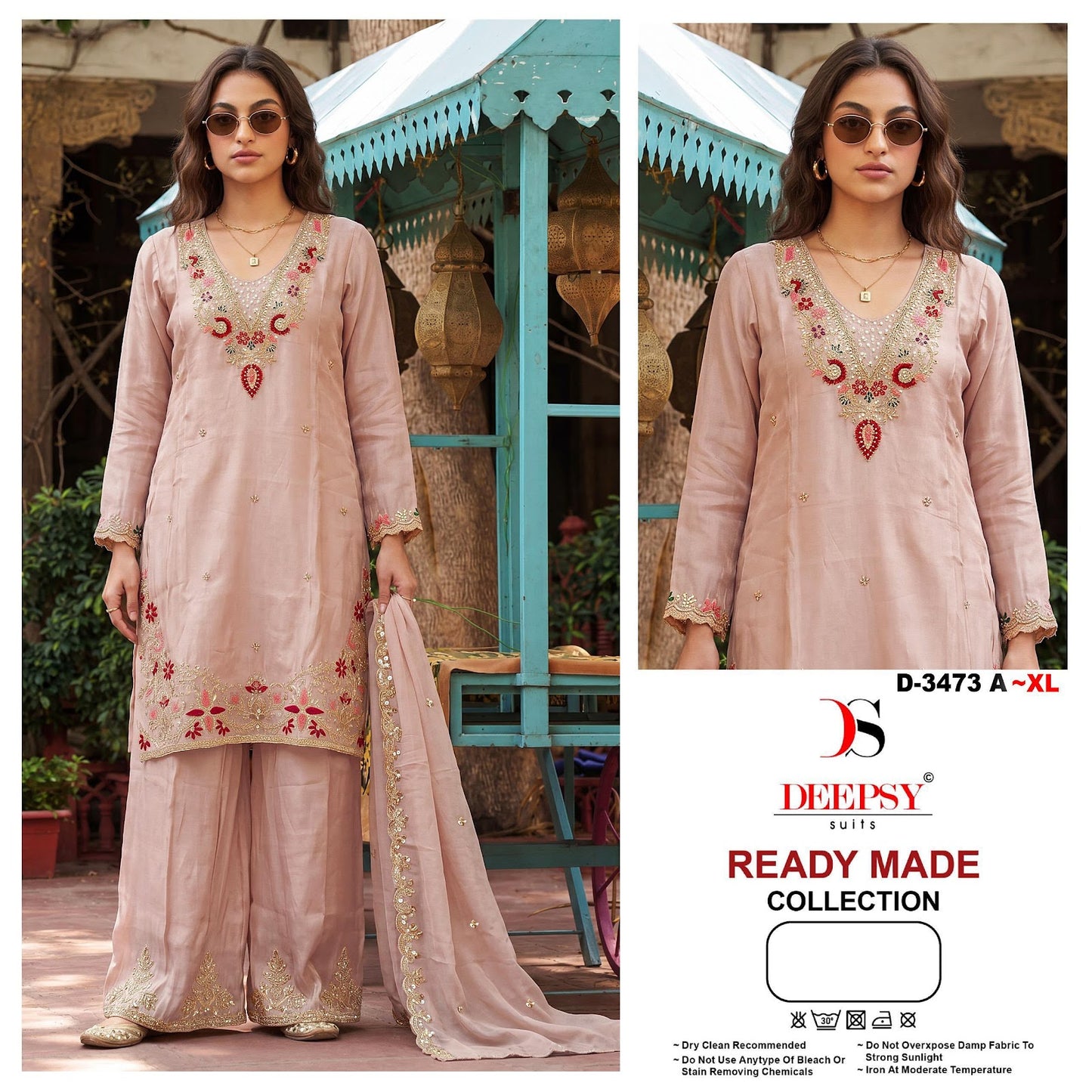 D 3473 Deepsy Tissue Silk Pakistani Readymade Suits Exporter India