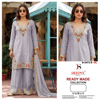 D 3473 Deepsy Tissue Silk Pakistani Readymade Suits Exporter India