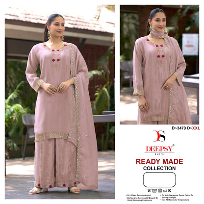 D 3479 Deepsy Tissue Silk Pakistani Readymade Suits Wholesaler