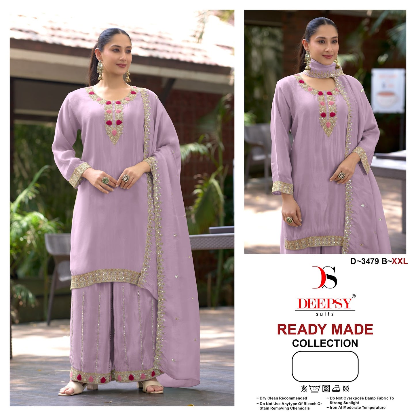 D 3479 Deepsy Tissue Silk Pakistani Readymade Suits Wholesaler
