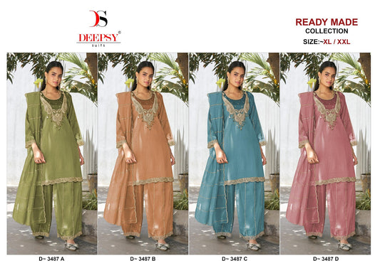D 3487 Deepsy Silk Pakistani Readymade Suits Wholesaler Gujarat