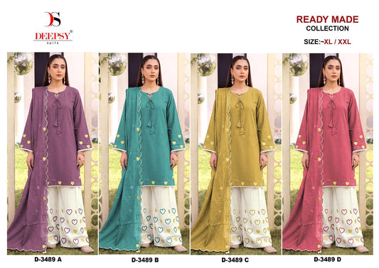 D 3489 Deepsy Cotton Pakistani Readymade Suits Wholesaler India