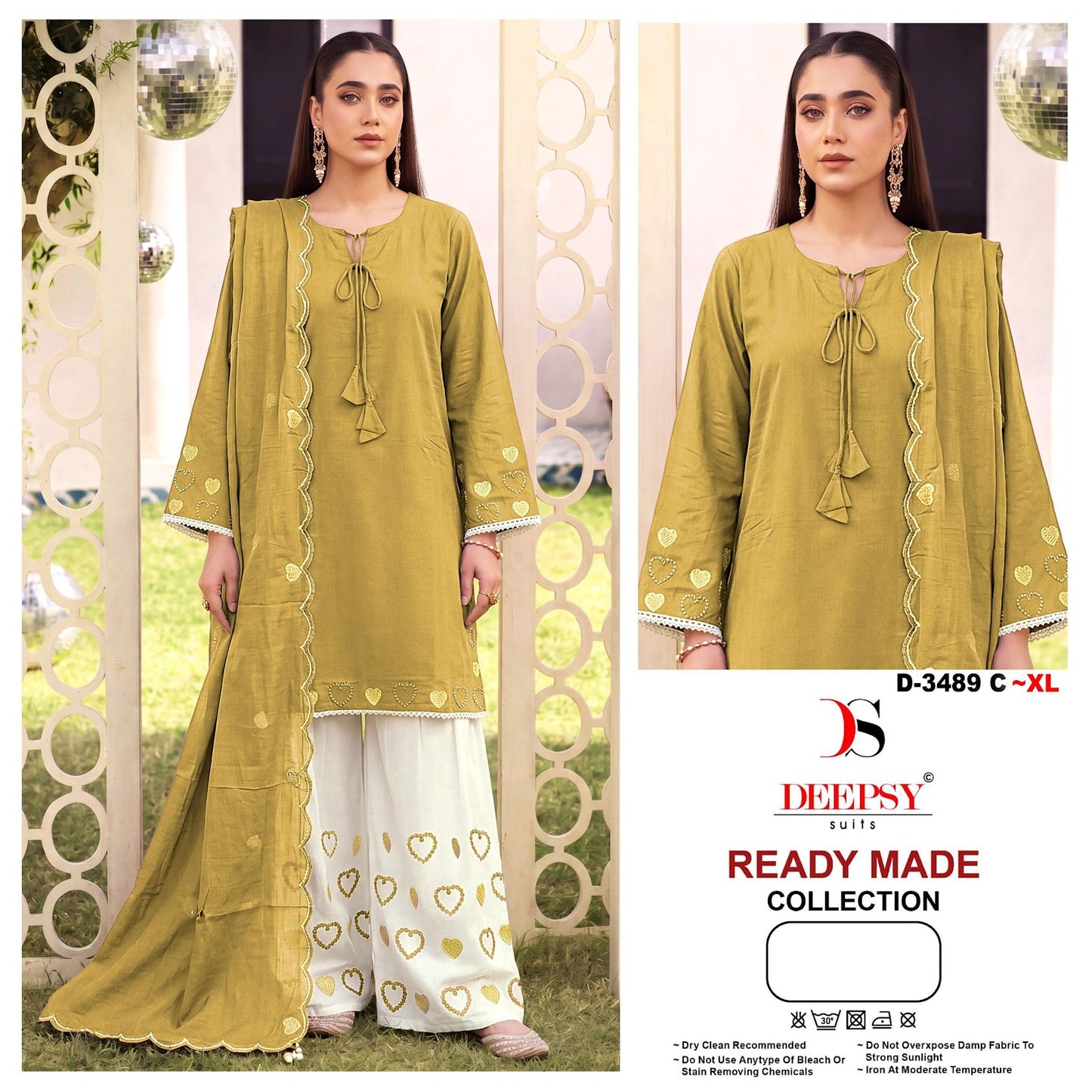 D 3489 Deepsy Cotton Pakistani Readymade Suits Wholesaler India