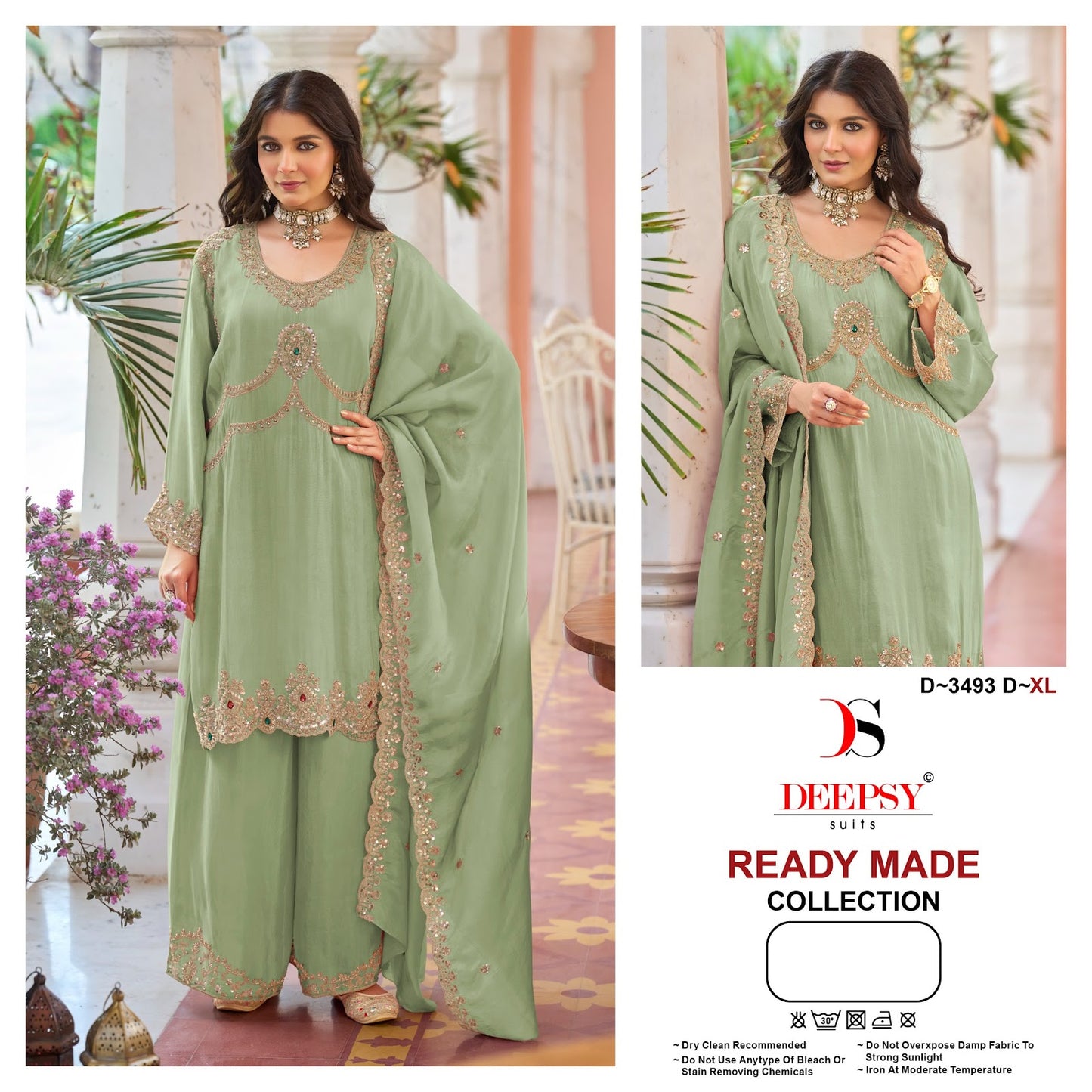 D 3493 Abcd Deepsy Tissue Pakistani Readymade Suits Manufacturer