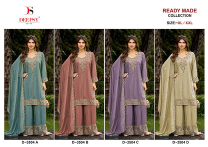 D 3504 Deepsy Tissue Silk Pakistani Readymade Suits Manufacturer Gujarat