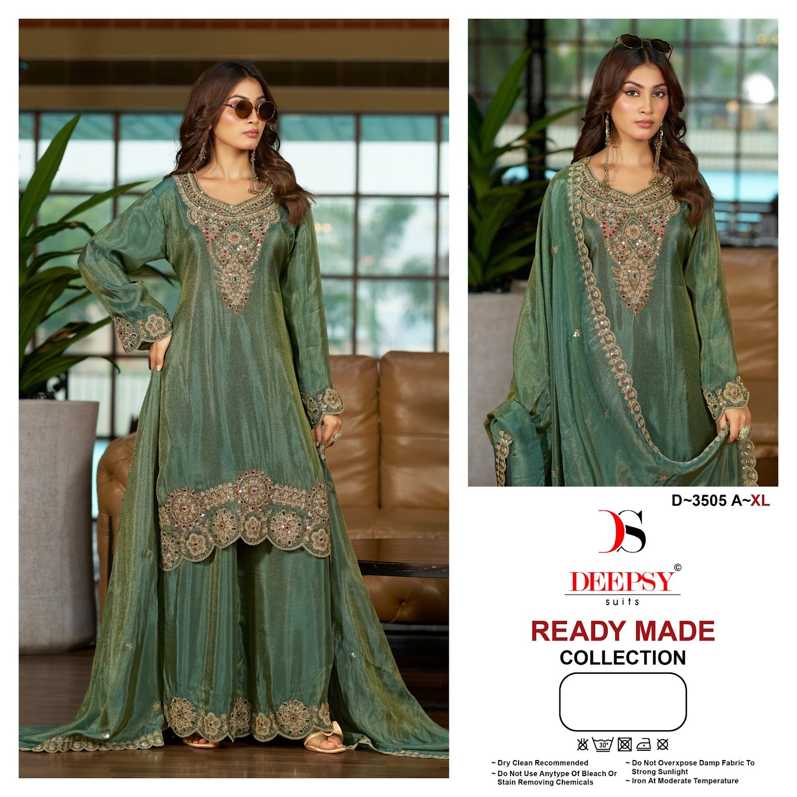 D 3505 Deepsy Tissue Silk Pakistani Readymade Suits Wholesale Price