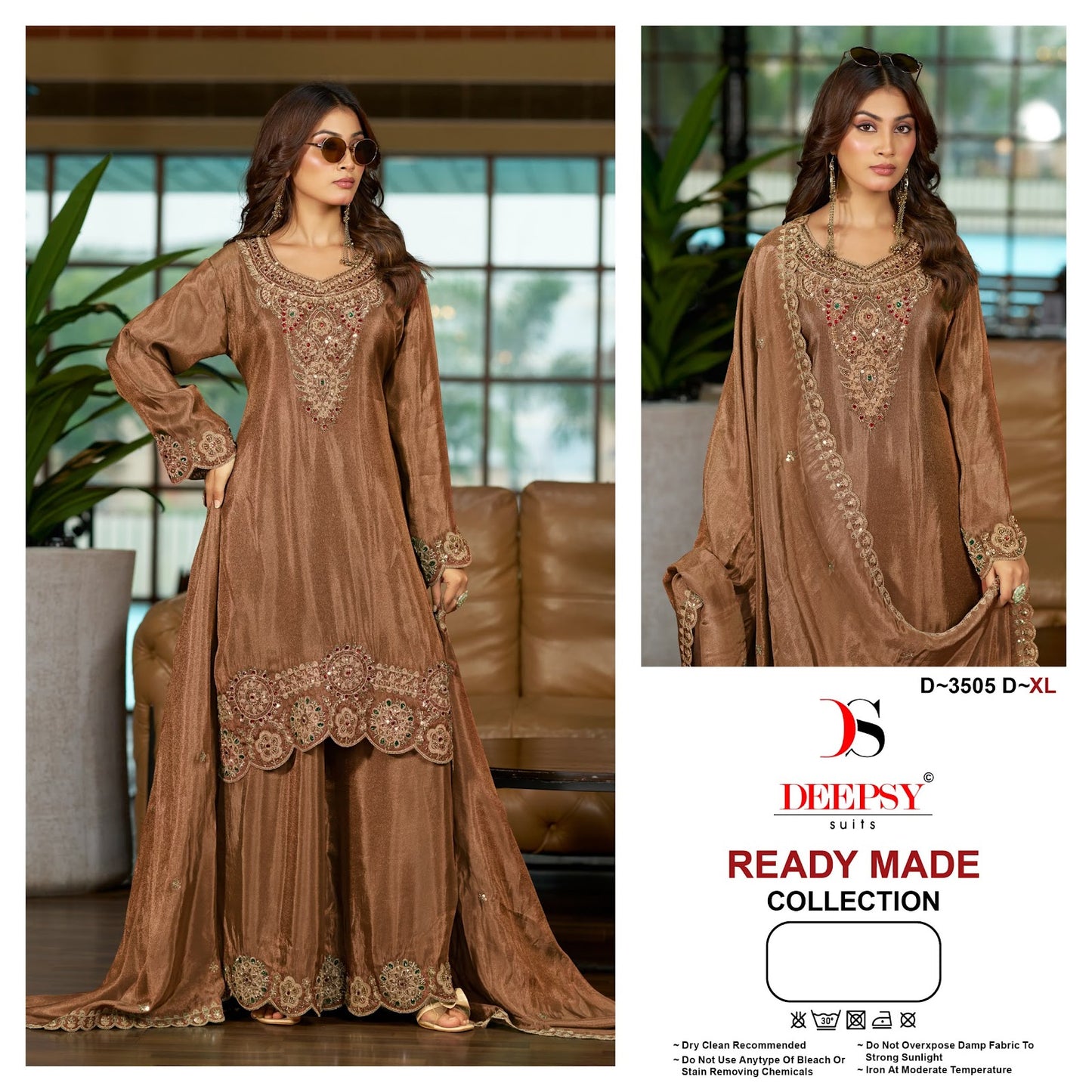 D 3505 Deepsy Tissue Silk Pakistani Readymade Suits Wholesale Price