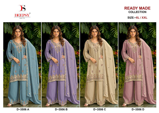 D 3506 Deepsy Tissue Silk Pakistani Readymade Suits Supplier India