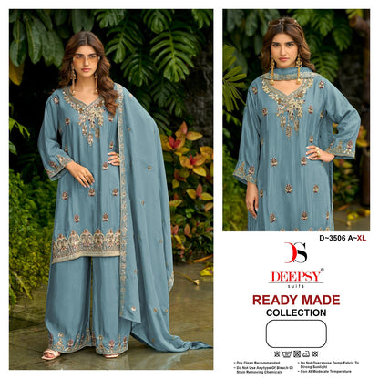 D 3506 Deepsy Tissue Silk Pakistani Readymade Suits Supplier India