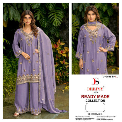 D 3506 Deepsy Tissue Silk Pakistani Readymade Suits Supplier India