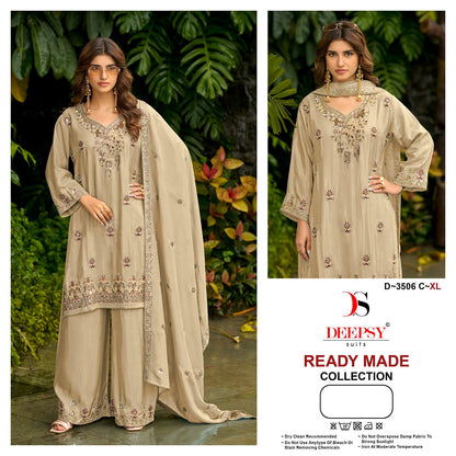 D 3506 Deepsy Tissue Silk Pakistani Readymade Suits Supplier India