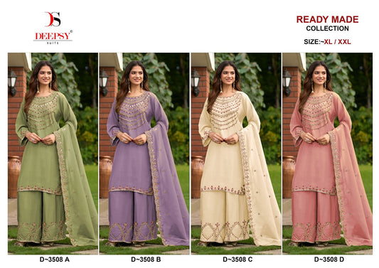 D 3508 Deepsy Tissue Silk Pakistani Readymade Suits Wholesaler India
