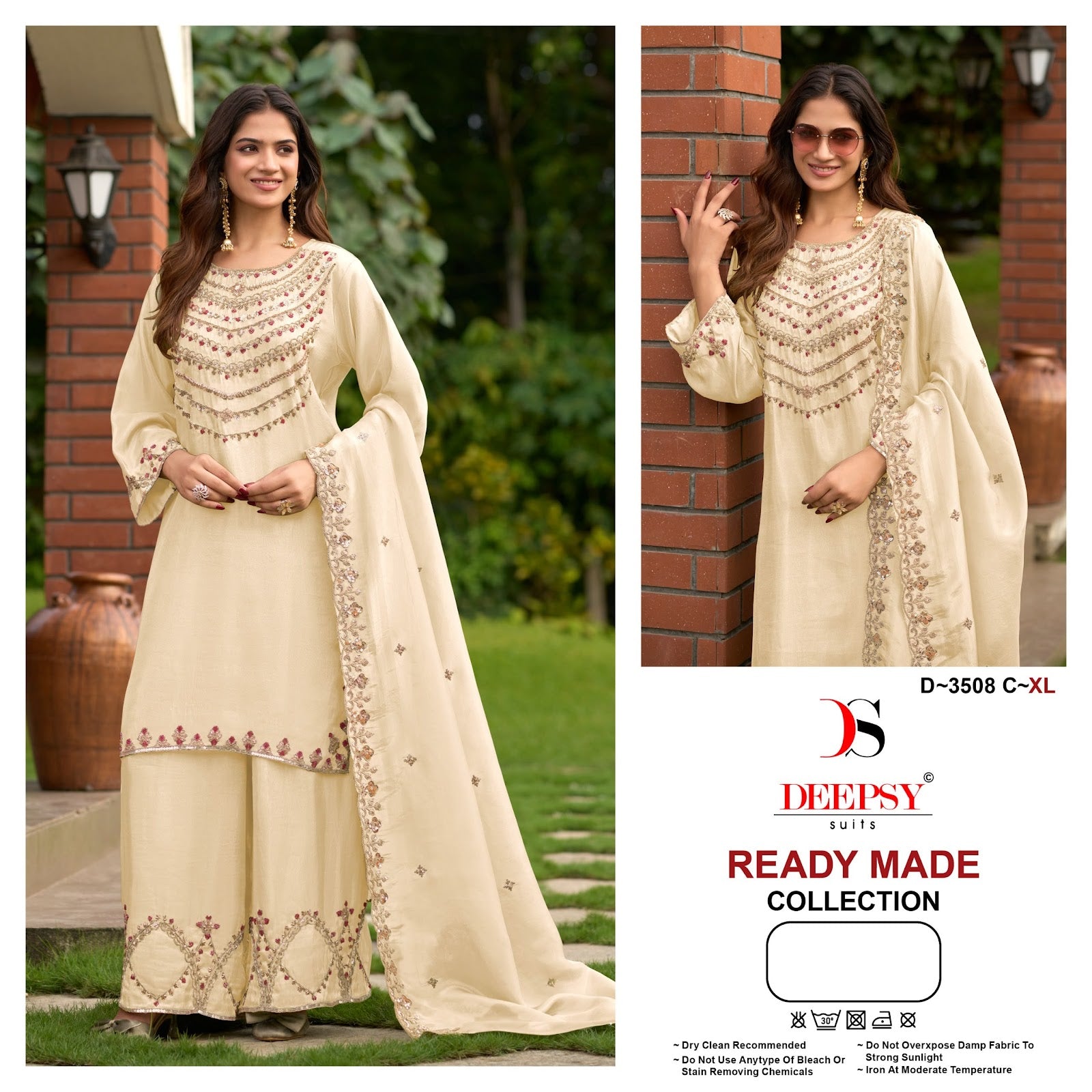 D 3508 Deepsy Tissue Silk Pakistani Readymade Suits Wholesaler India