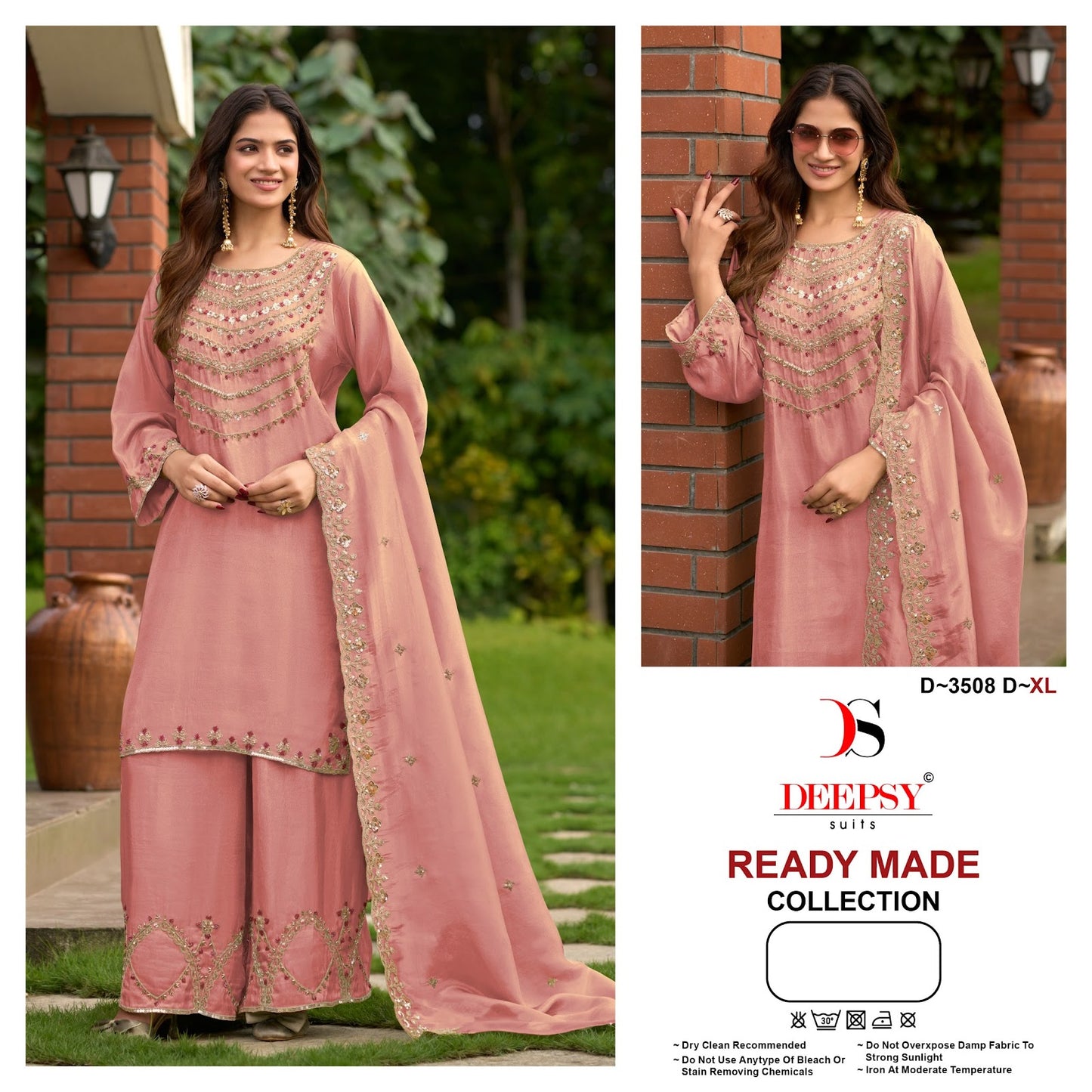 D 3508 Deepsy Tissue Silk Pakistani Readymade Suits Wholesaler India