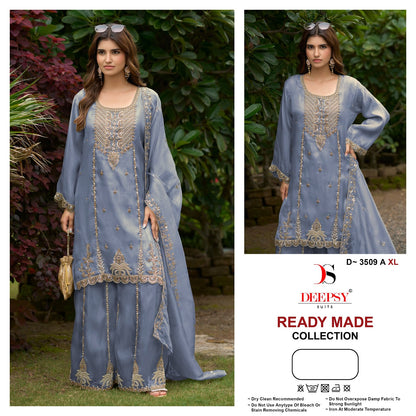 D 3509 Deepsy Satin Pakistani Readymade Suits Wholesale Price