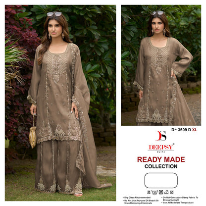 D 3509 Deepsy Satin Pakistani Readymade Suits Wholesale Price