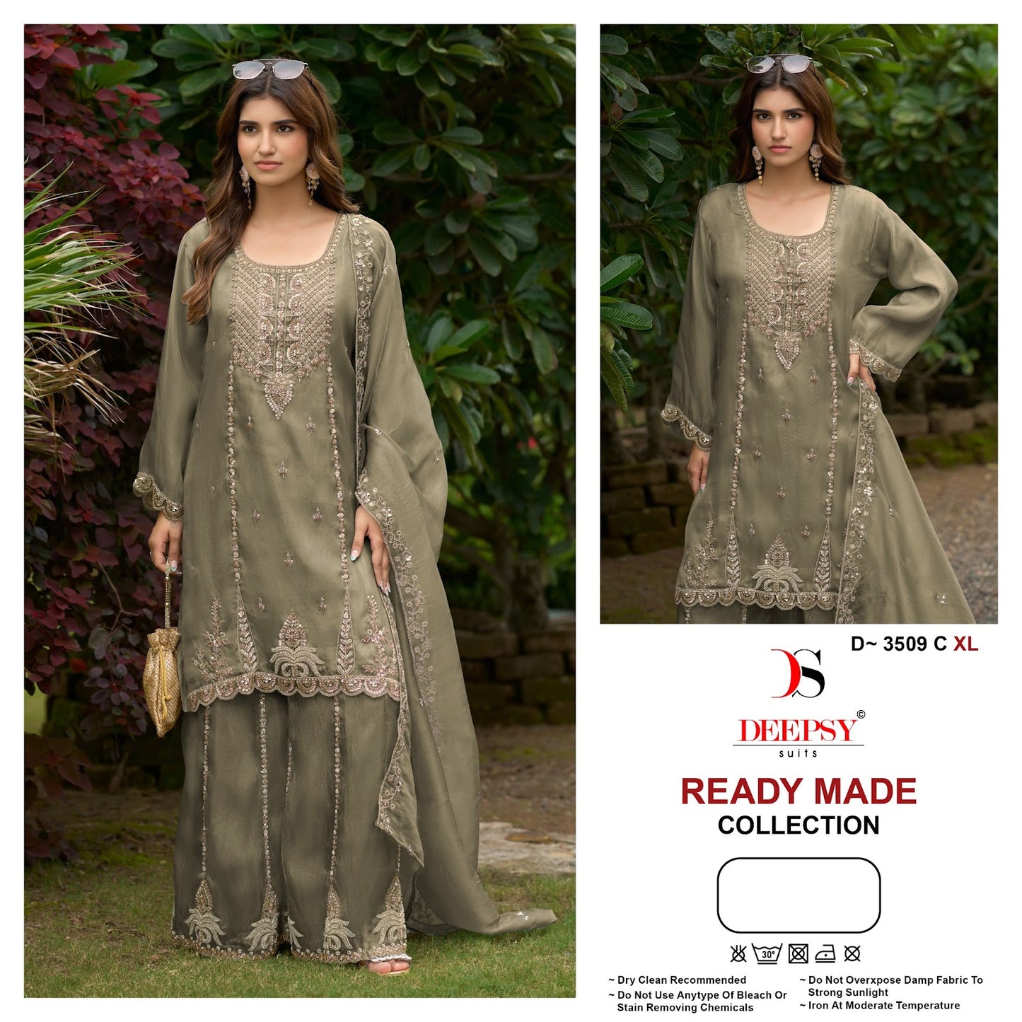 D 3509 Deepsy Satin Pakistani Readymade Suits Wholesale Price