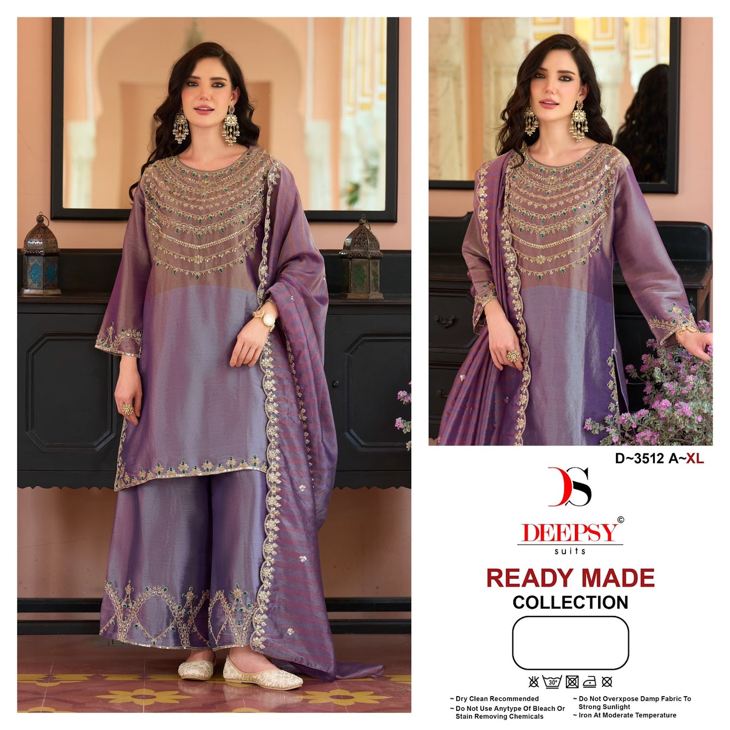 D 3512 Abcd Deepsy Tissue Pakistani Readymade Suits Supplier