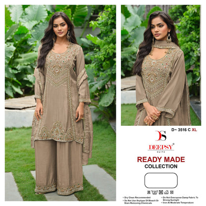 D 3516 Deepsy Tissue Silk Pakistani Readymade Suits Wholesale Price