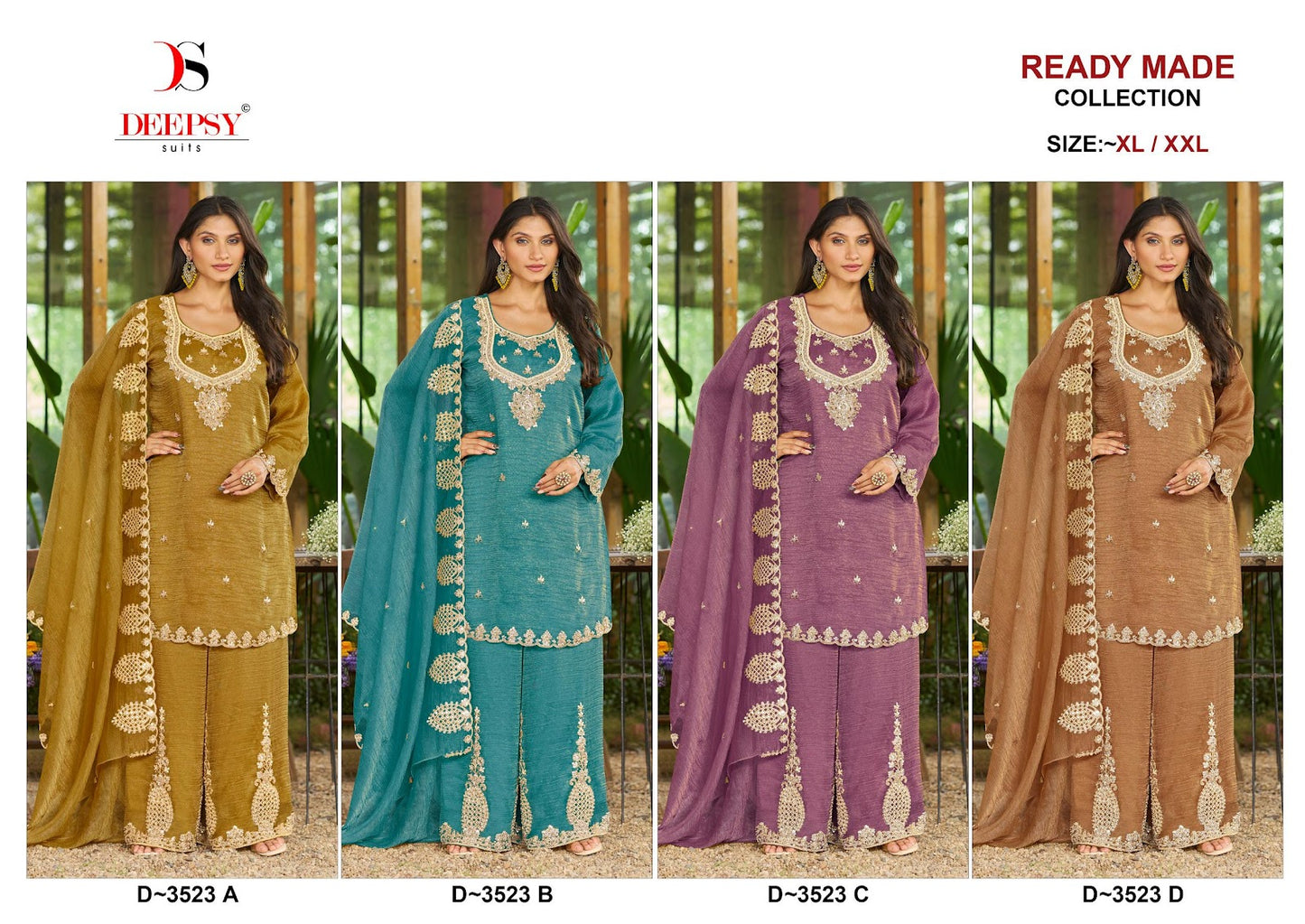 D 3523 Deepsy Silk Pakistani Readymade Suits Wholesale Price