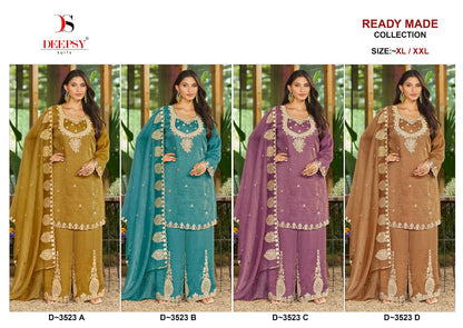 D 3523 Deepsy Silk Pakistani Readymade Suits Wholesale Price