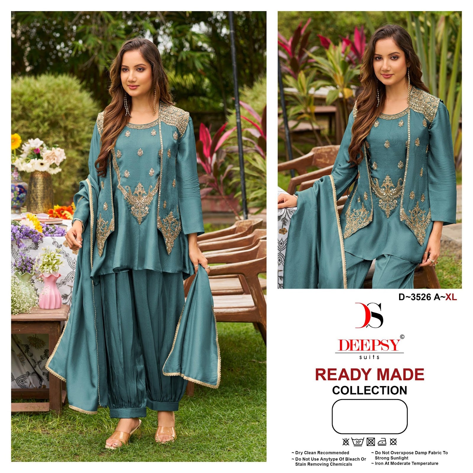 D 3526 Deepsy Tissue Silk Pakistani Readymade Suits Exporter India