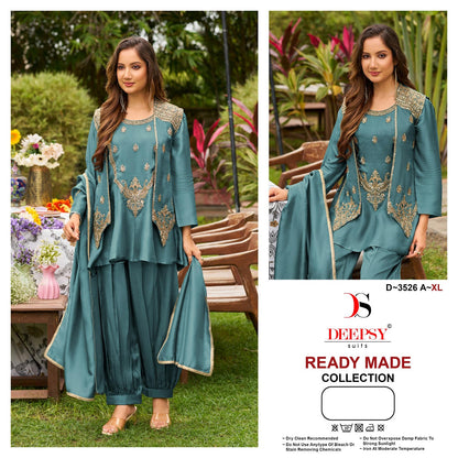 D 3526 Deepsy Tissue Silk Pakistani Readymade Suits Exporter India
