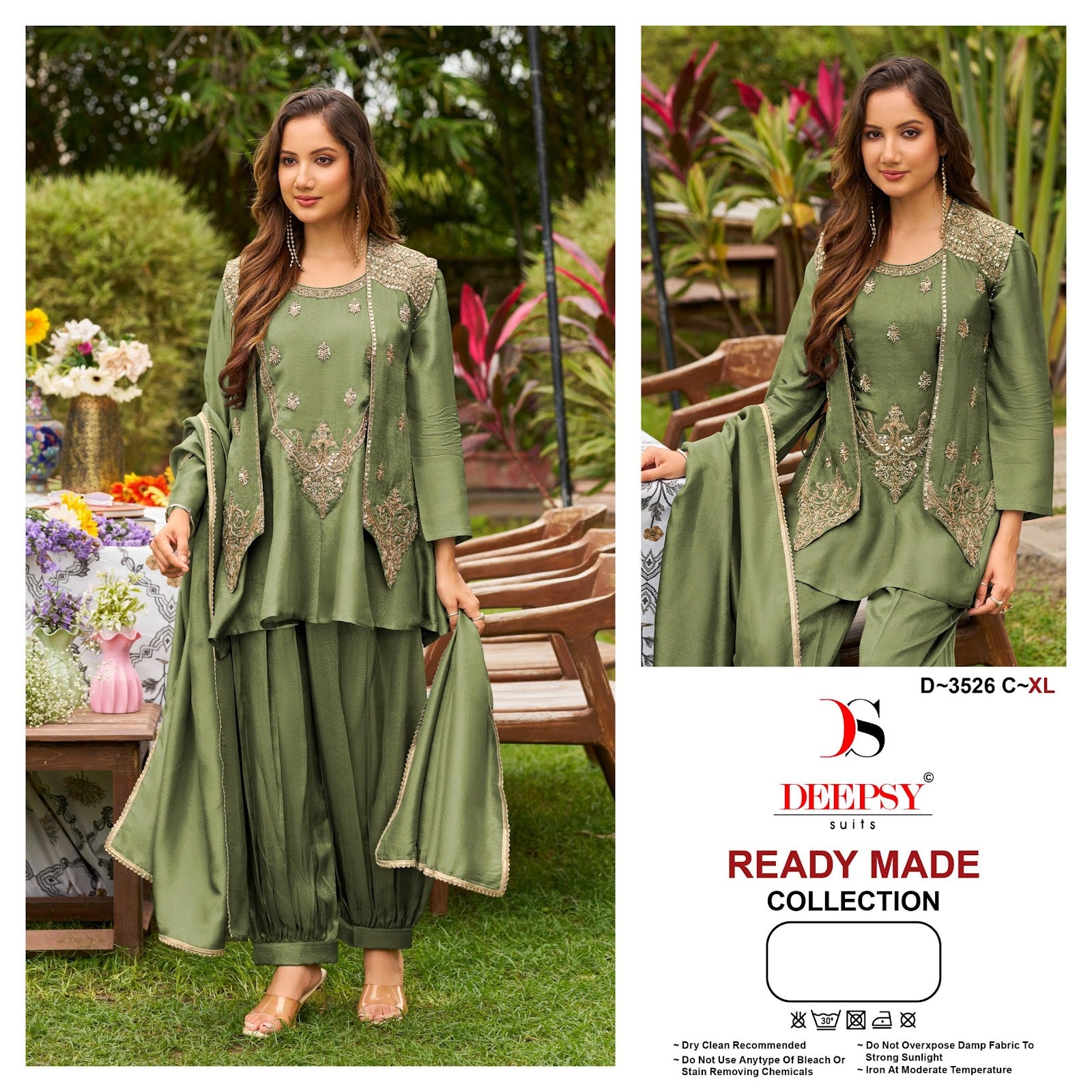 D 3526 Deepsy Tissue Silk Pakistani Readymade Suits Exporter India