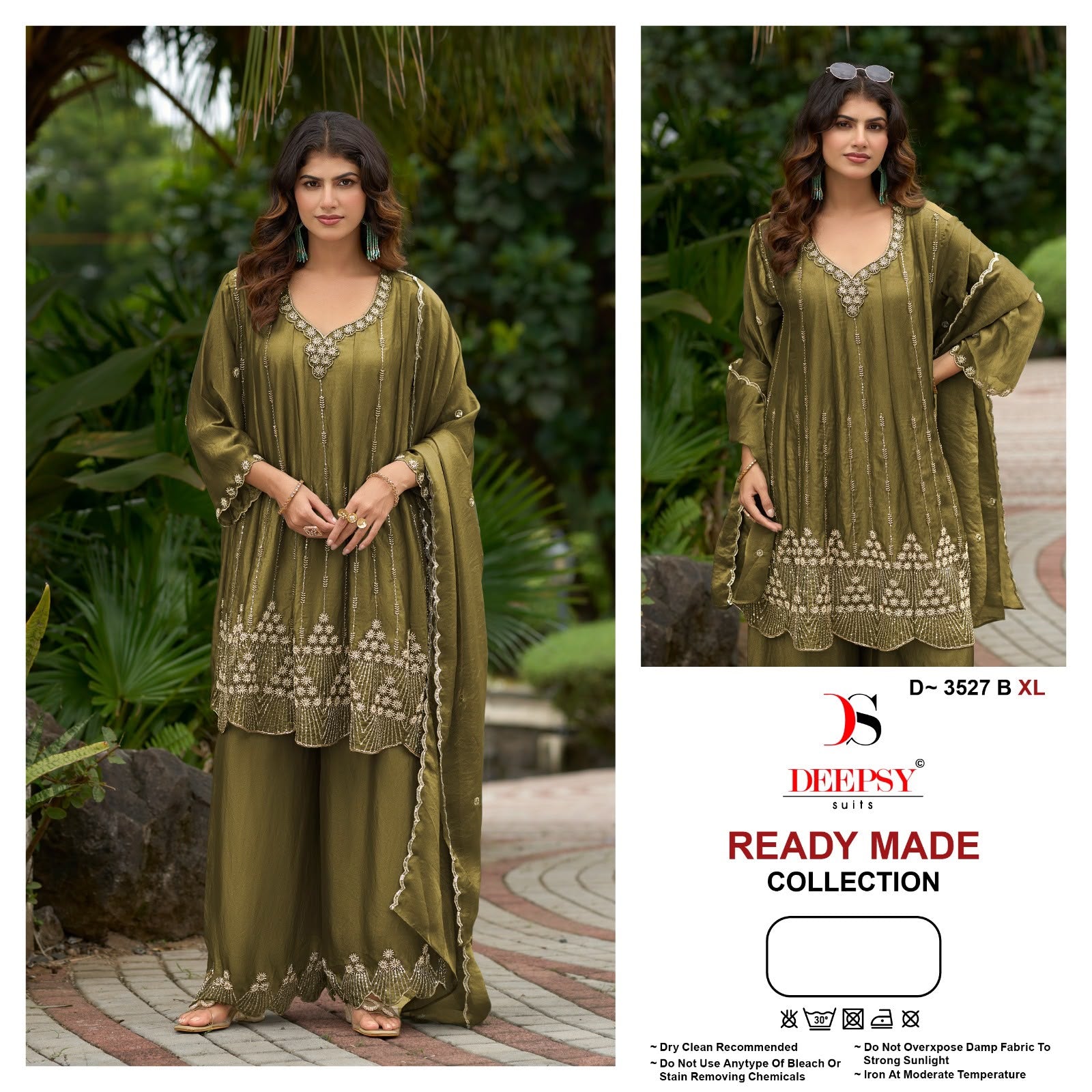 D 3527 Deepsy Moss Pakistani Readymade Suits Supplier India