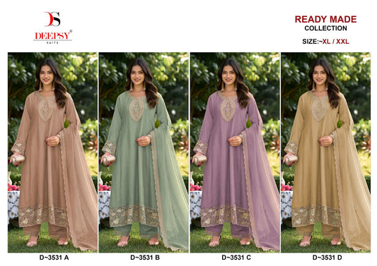 D 3531 (Anarkali) Deepsy Silk Pakistani Readymade Suits Manufacturer Ahmedabad