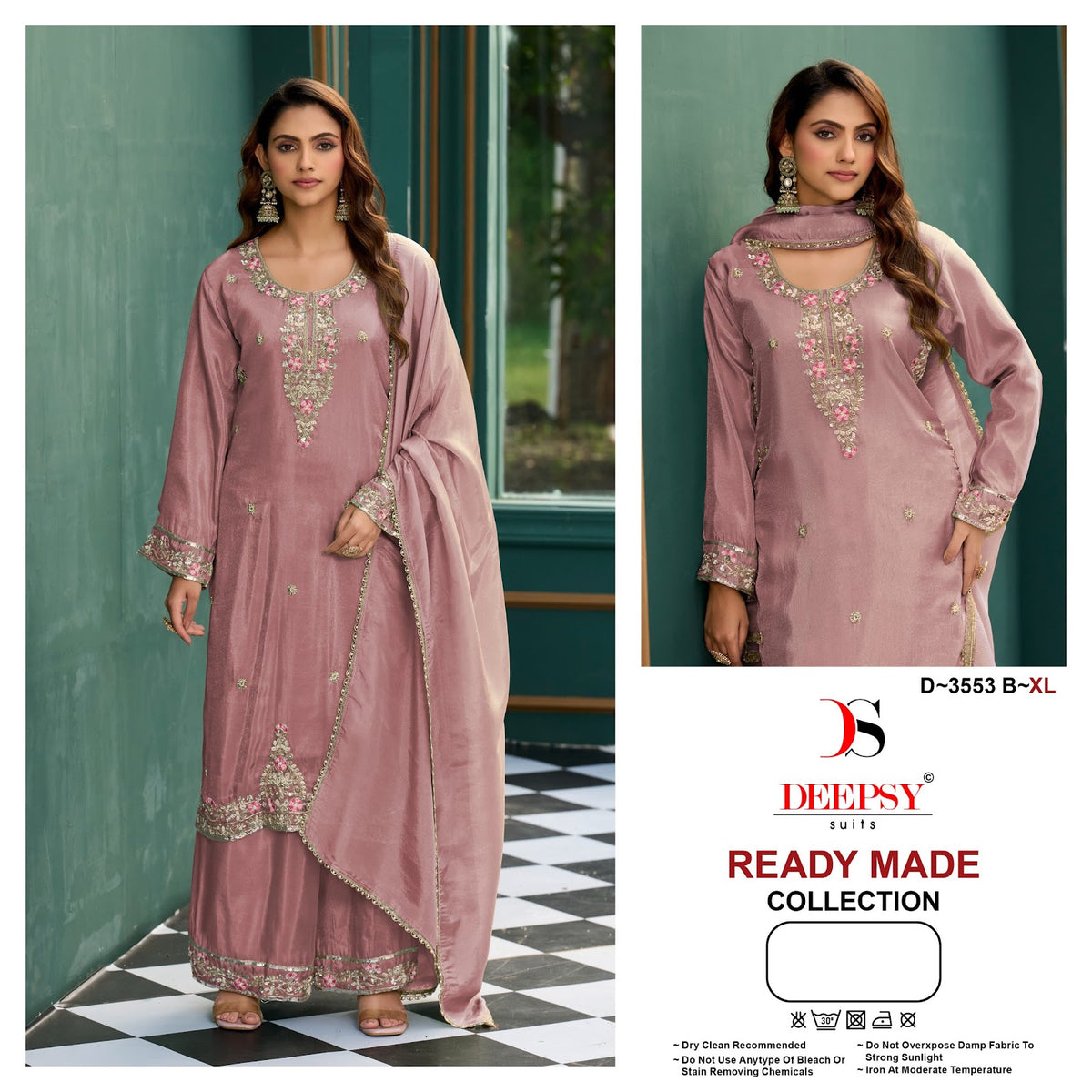D 3553 Deepsy Tissue Silk Pakistani Readymade Suits Exporter