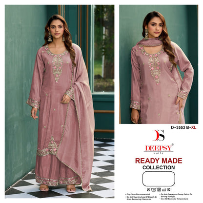 D 3553 Deepsy Tissue Silk Pakistani Readymade Suits Exporter